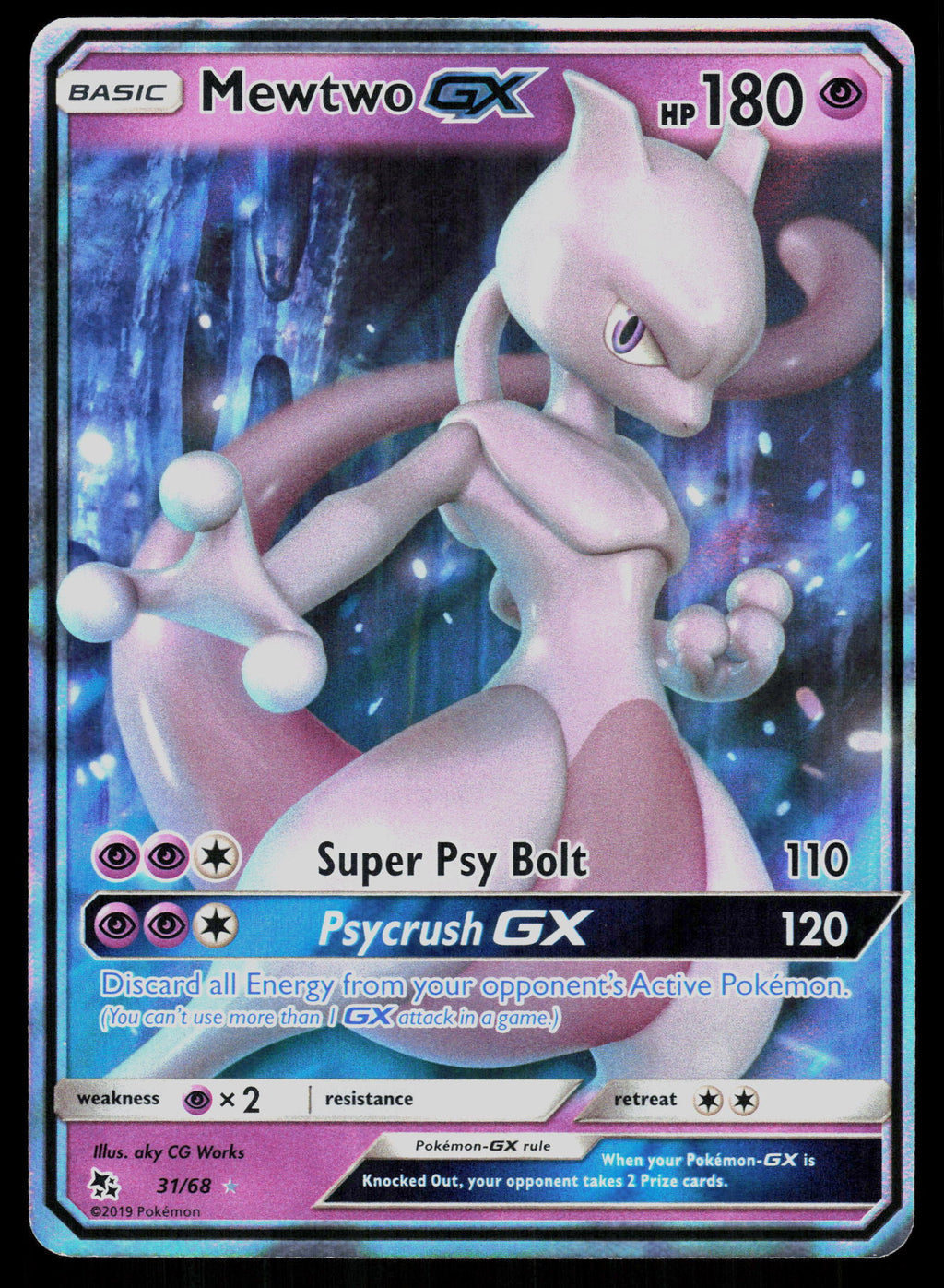 Hidden Fates #31/68 Mewtwo GX