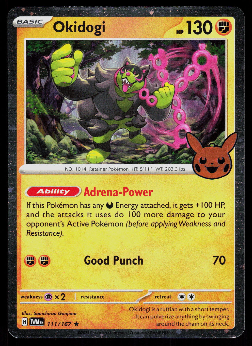 Trick or Trade BOOster Bundle 2024 #111/167 Okidogi (Cosmos Holo)
