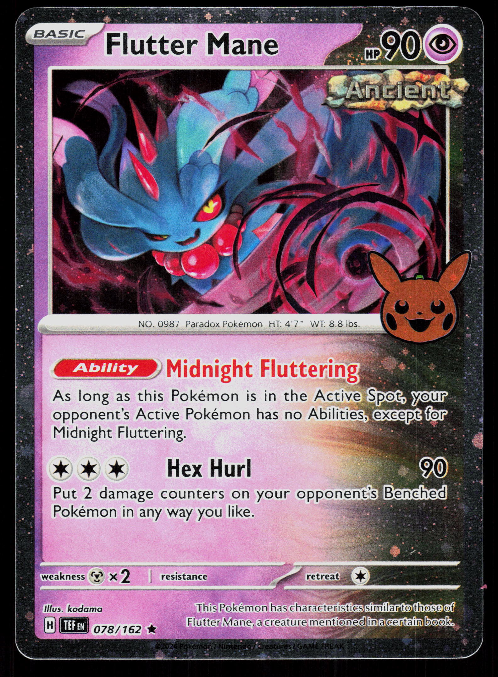 Trick or Trade BOOster Bundle 2024 #078/162 Flutter Mane (Cosmos Holo)