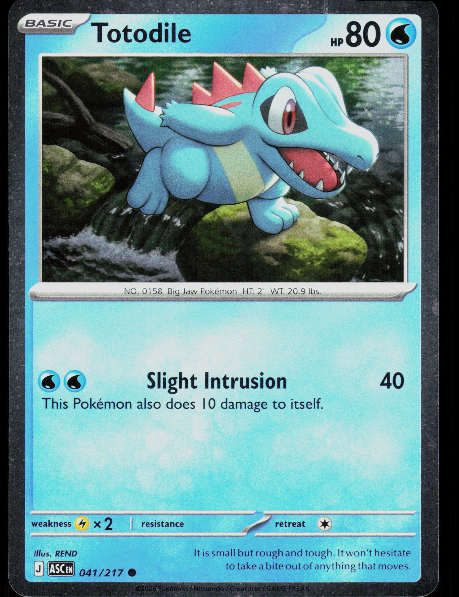 Miscellaneous Cards & Products #041/217 Totodile (Cosmos Holo)