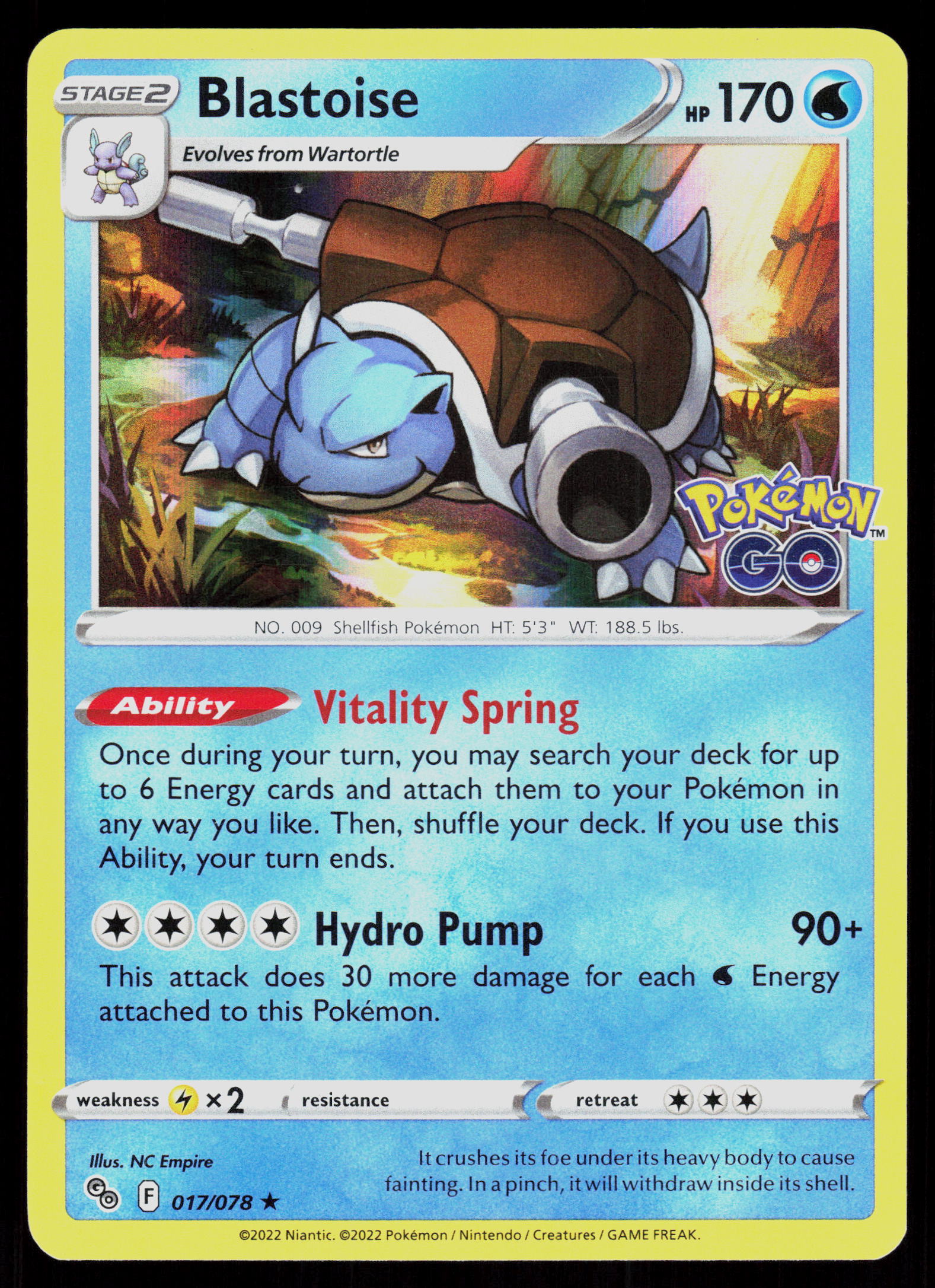 S10b: Pokemon GO #017/071 Blastoise