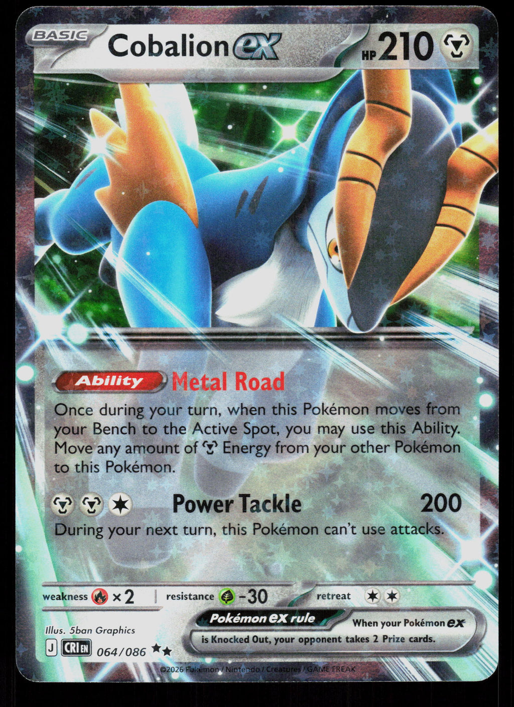 ME04: Chaos Rising #064/086 Cobalion ex