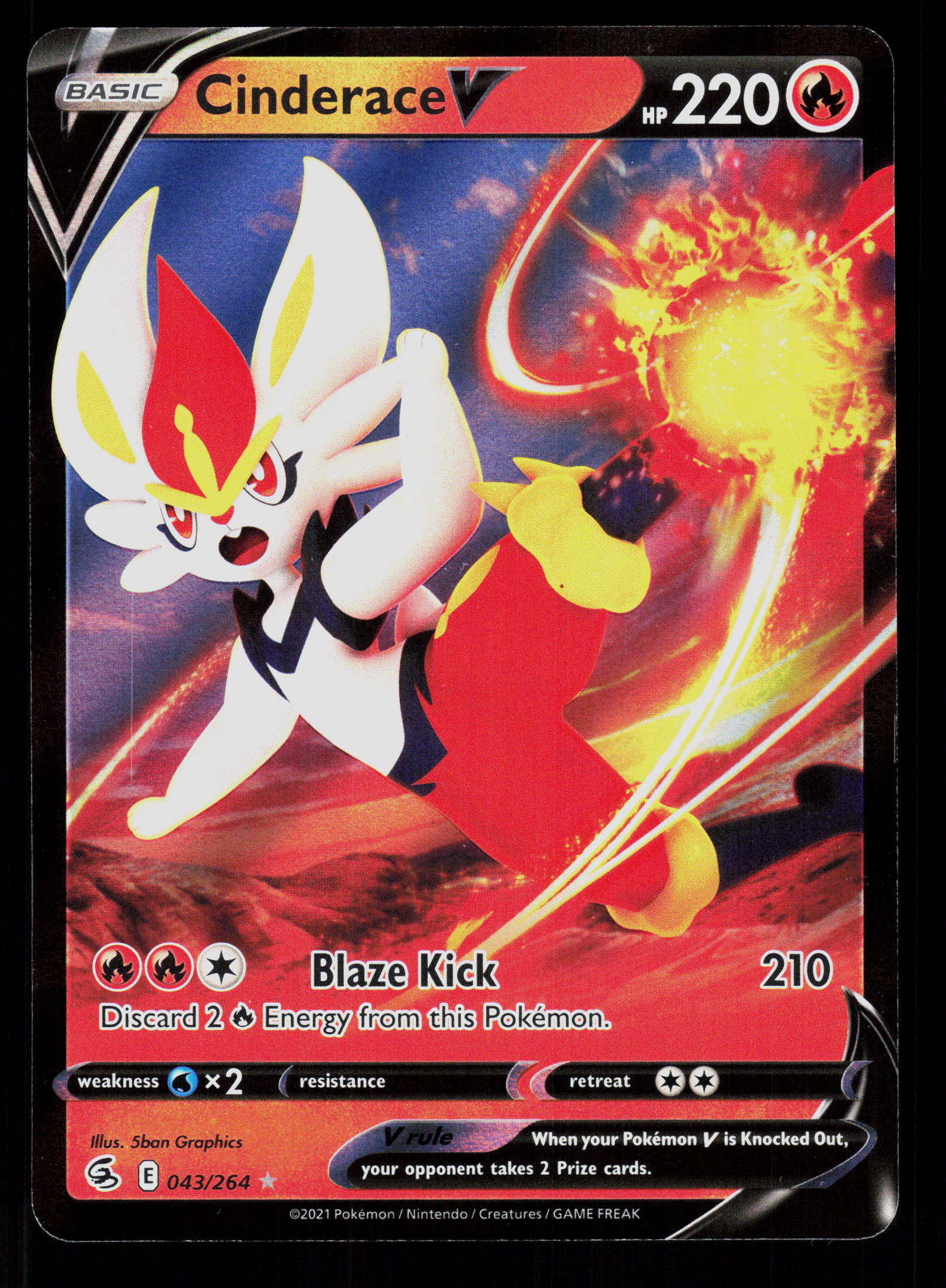 SWSH08: Fusion Strike #043/264 Cinderace V (43)