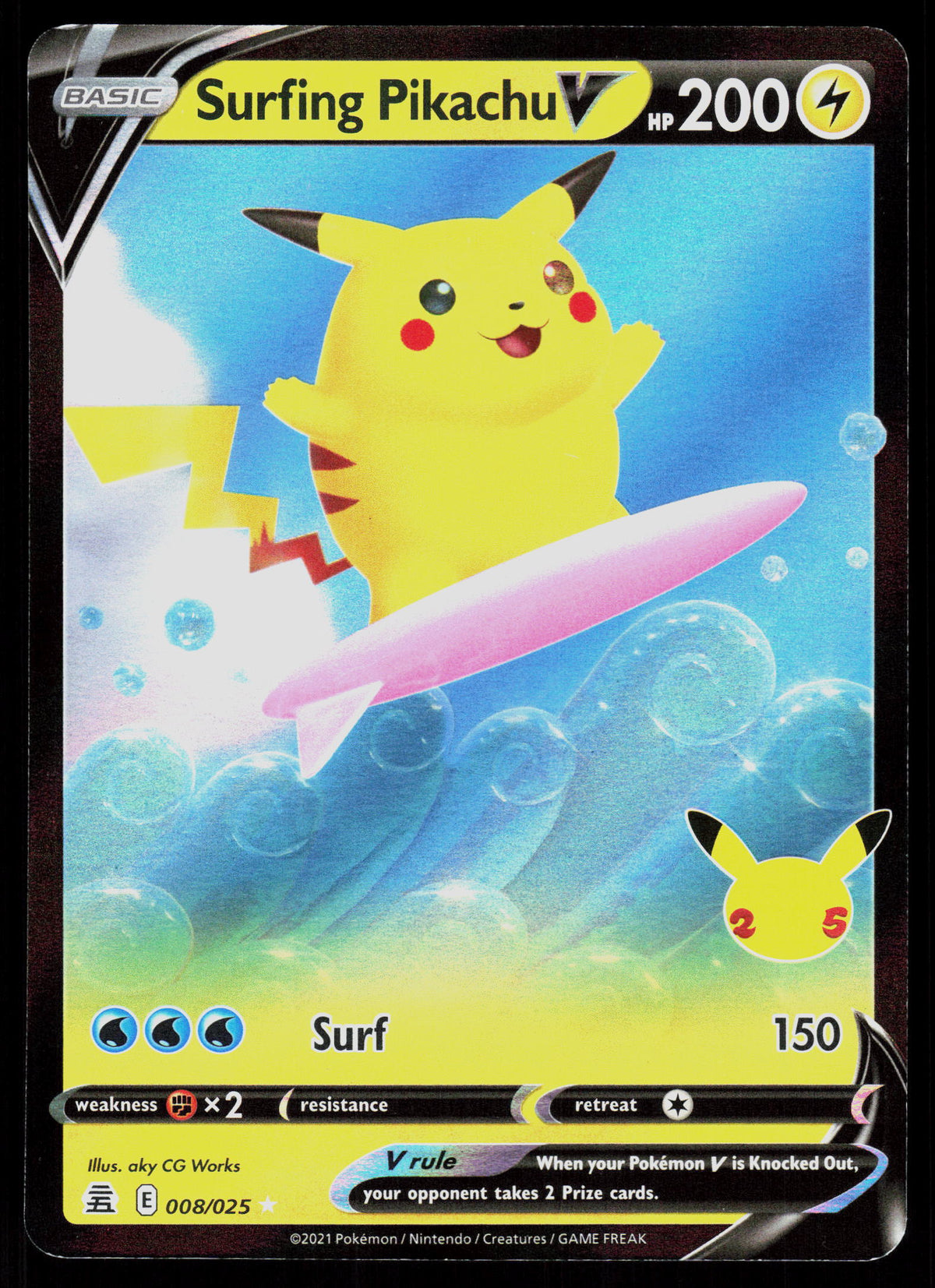 Celebrations #008/025 Surfing Pikachu V