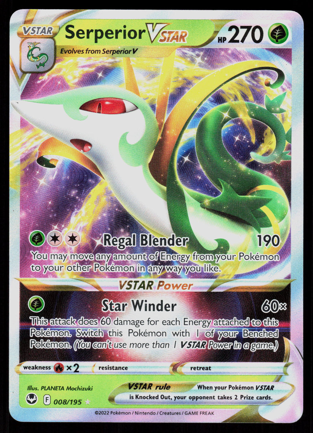 SWSH12: Silver Tempest #008/195 Serperior VSTAR