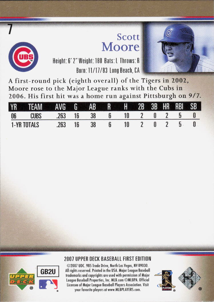 2007 Upper Deck First Edition #7 Scott Moore