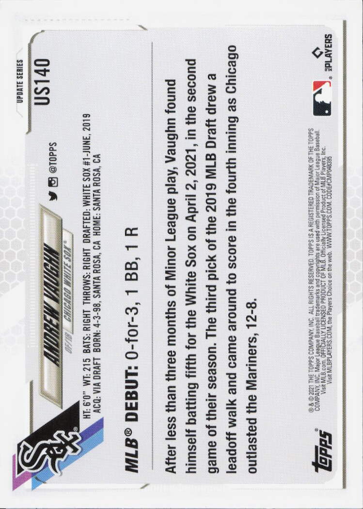 2021 Topps Update #US140 Andrew Vaughn