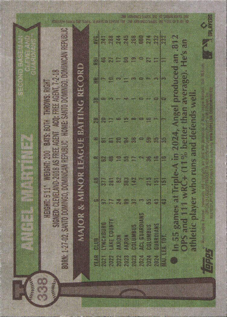 2025 Topps Heritage #338 Angel Martínez