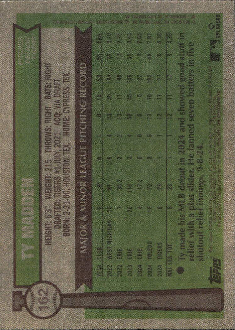 2025 Topps Heritage #162 Ty Madden