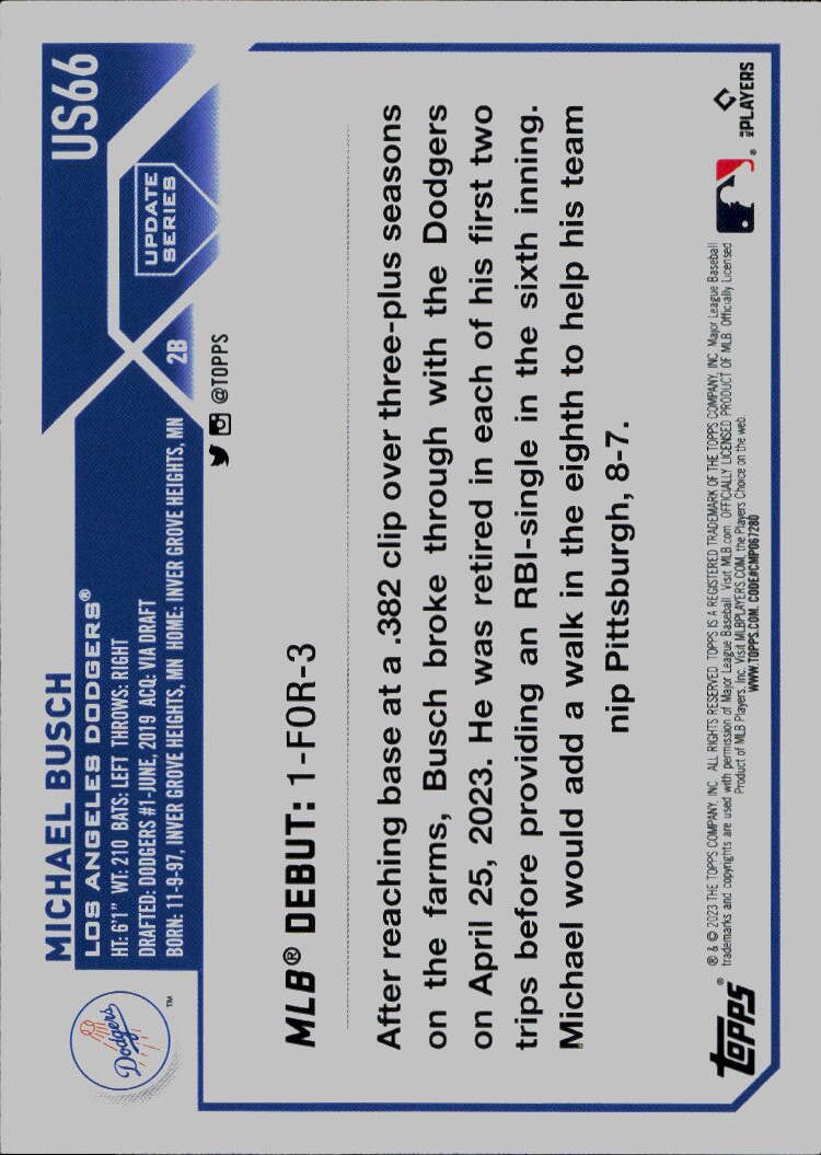 2023 Topps Update #US66 Michael Busch