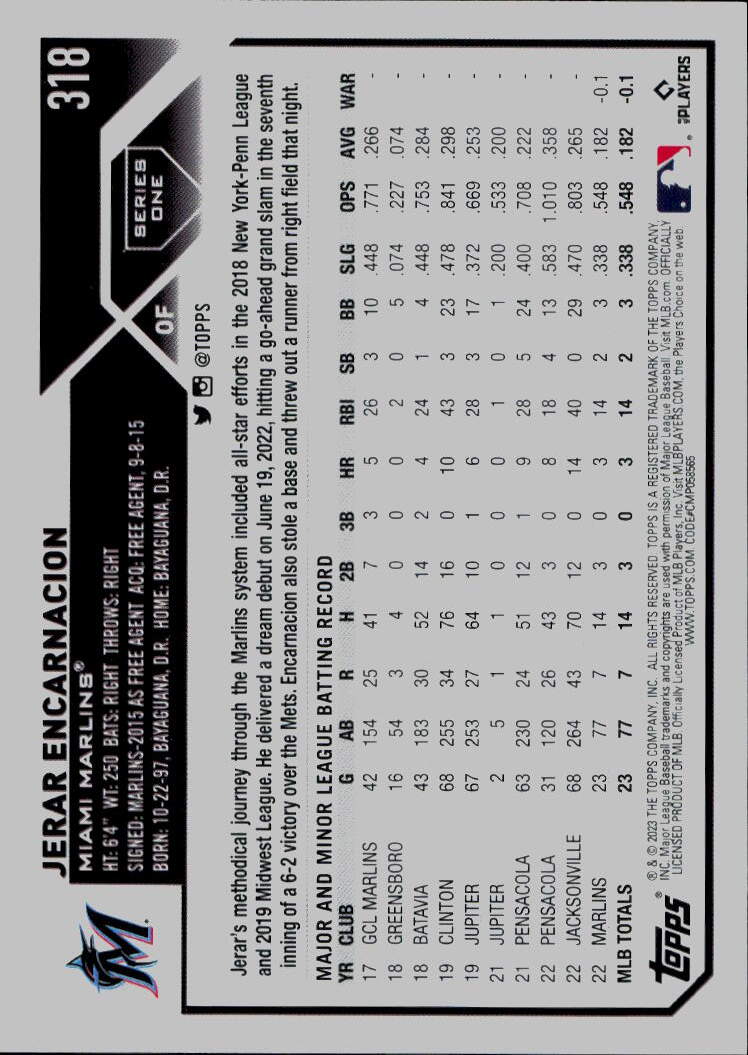 2023 Topps #318 Jerar Encarnacion