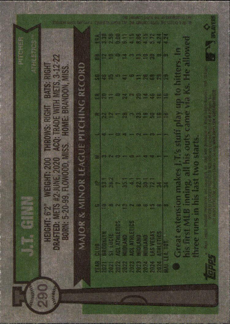 2025 Topps Heritage #290 J.T. Ginn