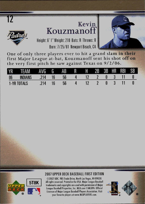 2007 Upper Deck First Edition #12 Kevin Kouzmanoff