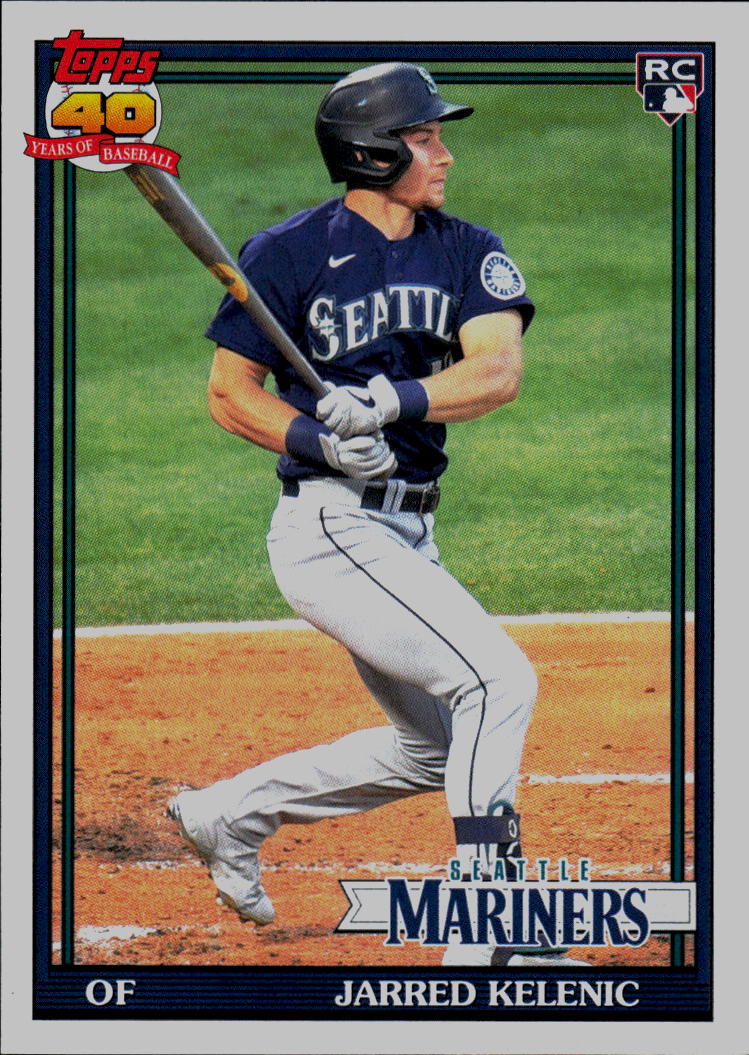 2021 Topps Archives #191b Jarred Kelenic 70 Years of Baseball Emblem