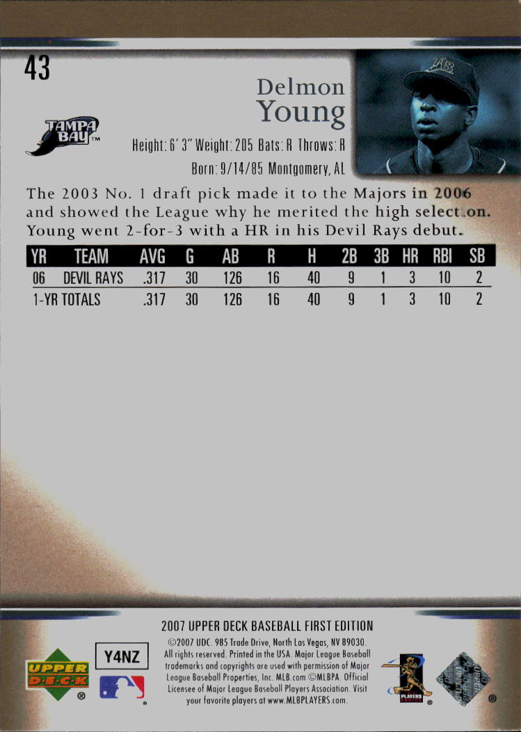 2007 Upper Deck First Edition #43 Delmon Young