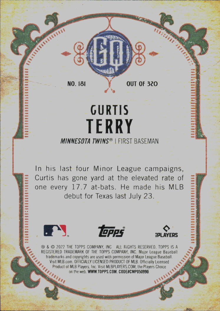 2022 Topps Gypsy Queen #181 Curtis Terry