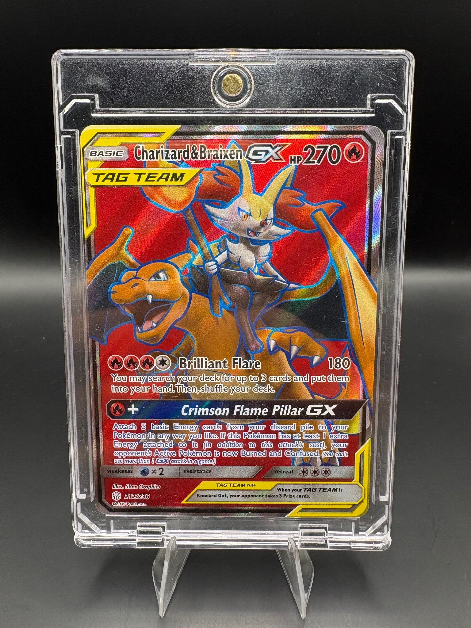 SM - Cosmic Eclipse #212/236 Charizard & Braixen GX (Full Art)
