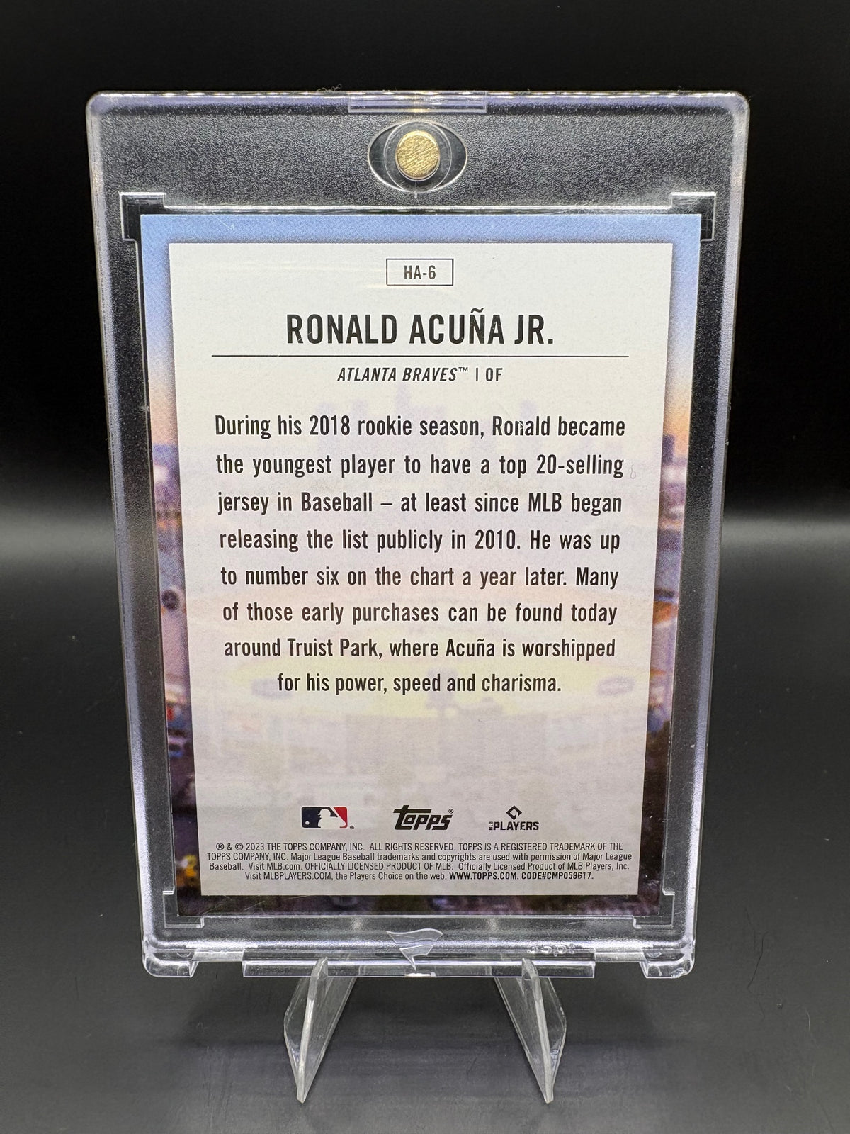2023 Topps #HA-6 Ronald Acuna Jr Home Field Advantage