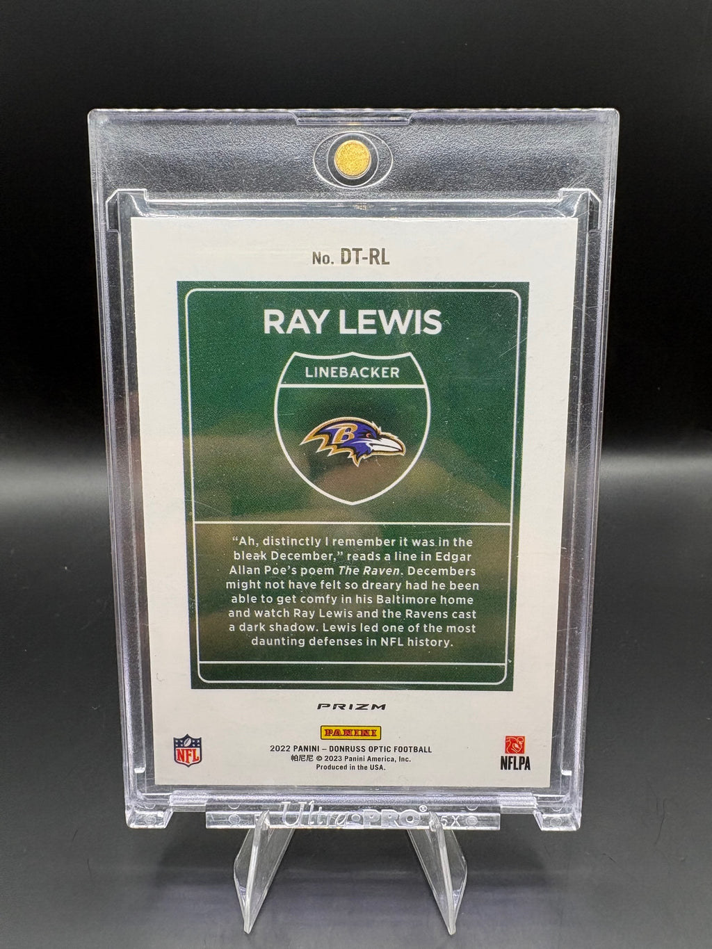 2022 Donruss Optic #DT-RL Ray Lewis Downtown