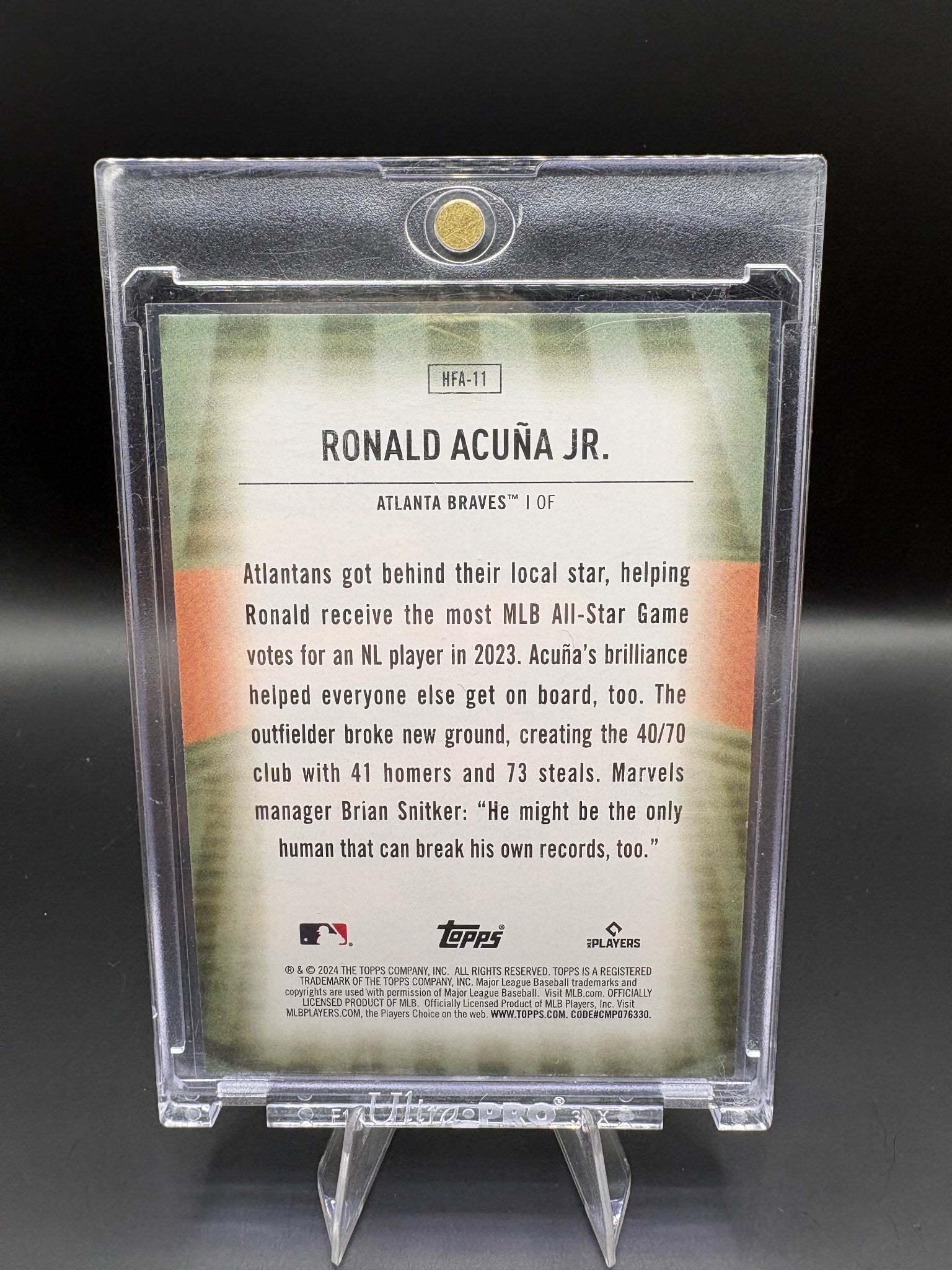 2024 Topps #HFA-11 Ronald Acuña Jr. Home Field Advantage