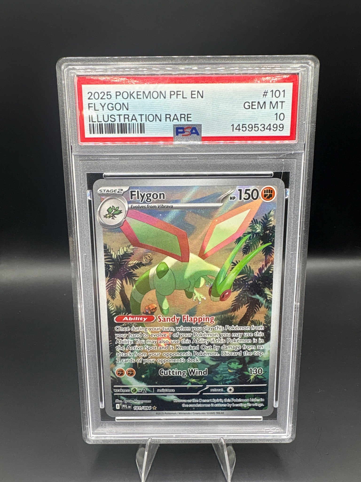 Flygon Phantasmal Flames 101/094 Illustration Rare PSA 10 Gem Mint