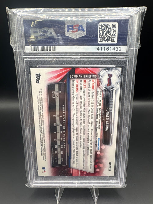 2017 Bowman #BCP127 Ronald Acuna Chrome Prospects PSA 10