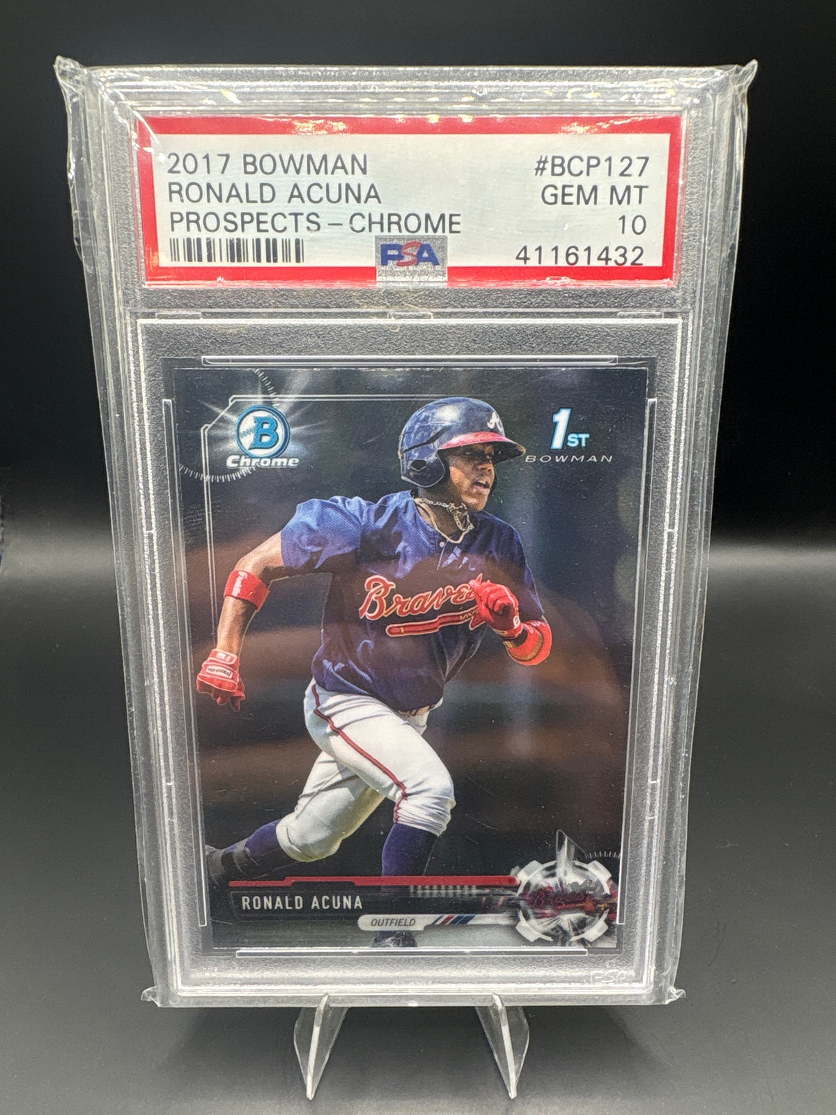 2017 Bowman #BCP127 Ronald Acuna Chrome Prospects PSA 10