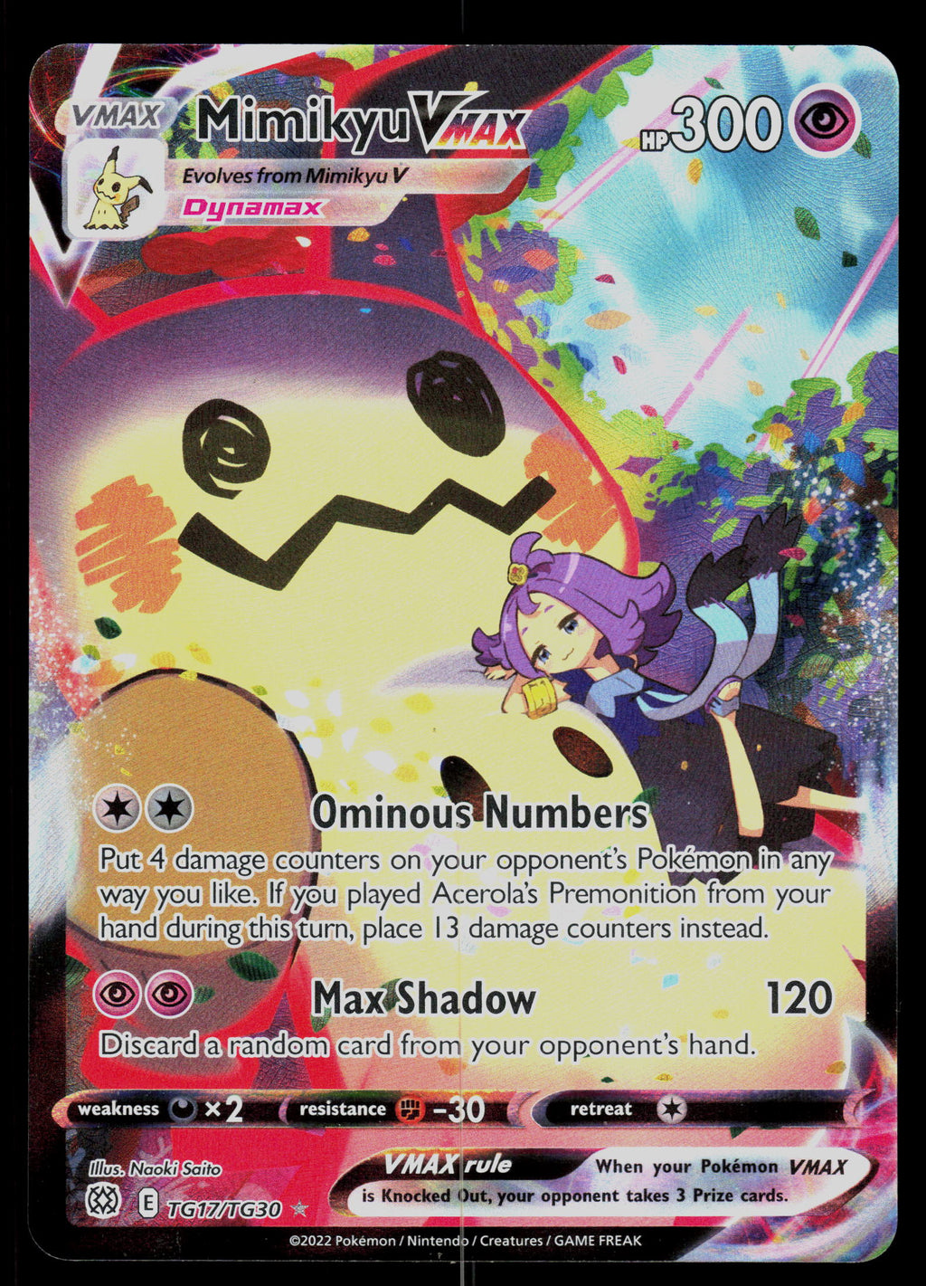 SWSH09: Brilliant Stars Trainer Gallery #TG17/TG30 Mimikyu VMAX