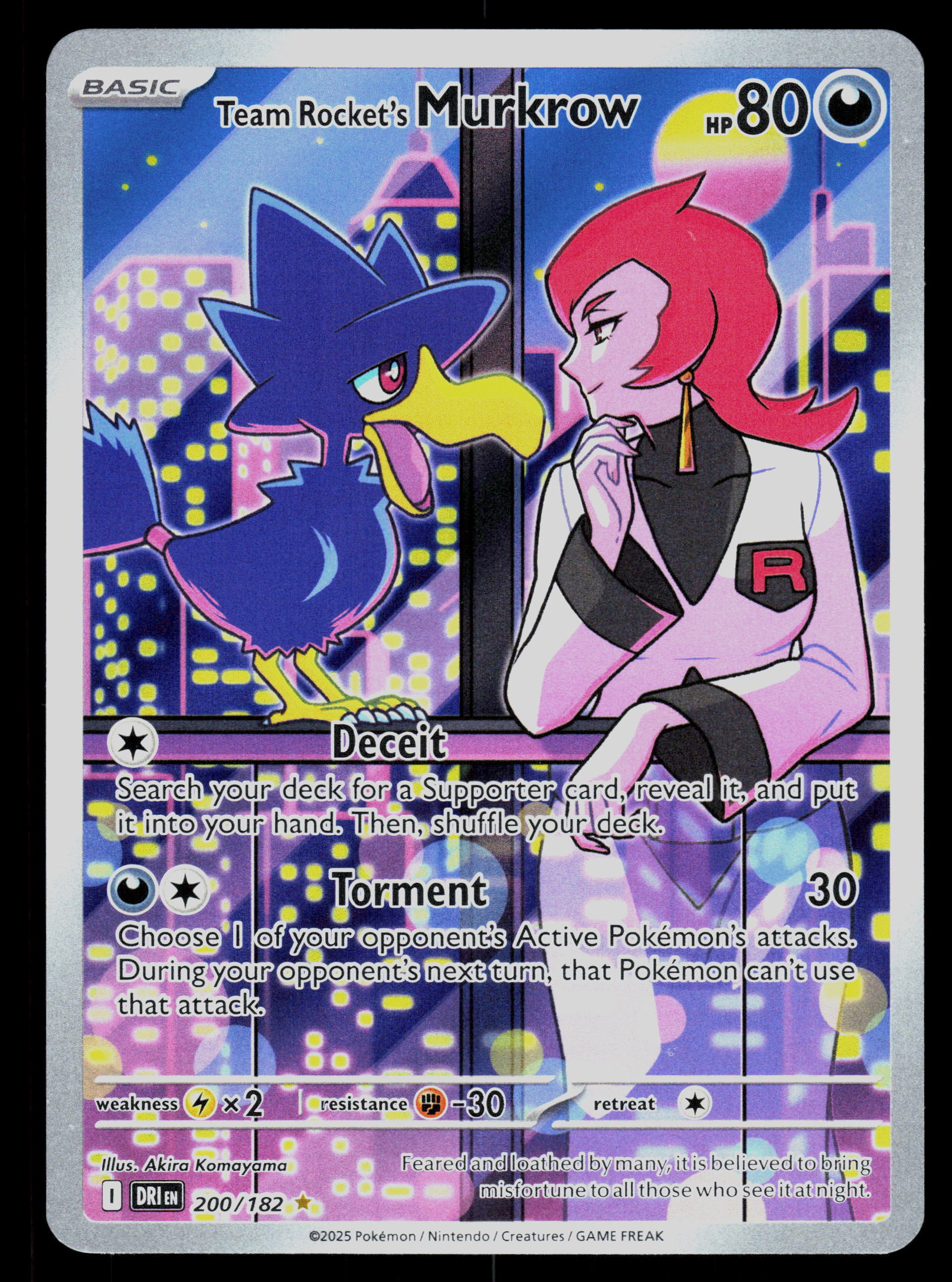 SV10: Destined Rivals #200/182 Team Rocket's Murkrow