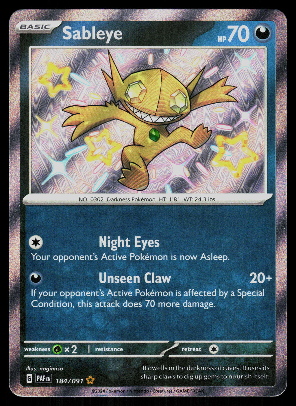 SV: Paldean Fates #184/091 Sableye