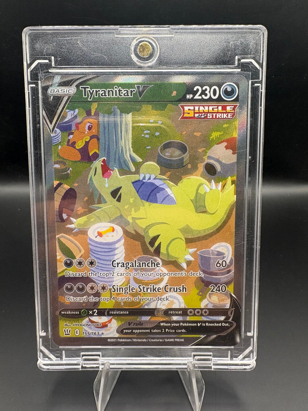 SWSH05: Battle Styles #155/163 Tyranitar V (Alternate Full Art)