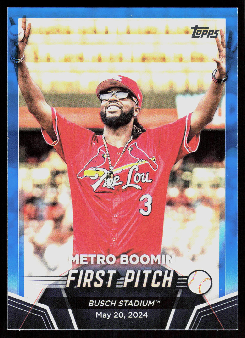 2024 Topps Update #FP-9 Metro Boomin First Pitch Blue