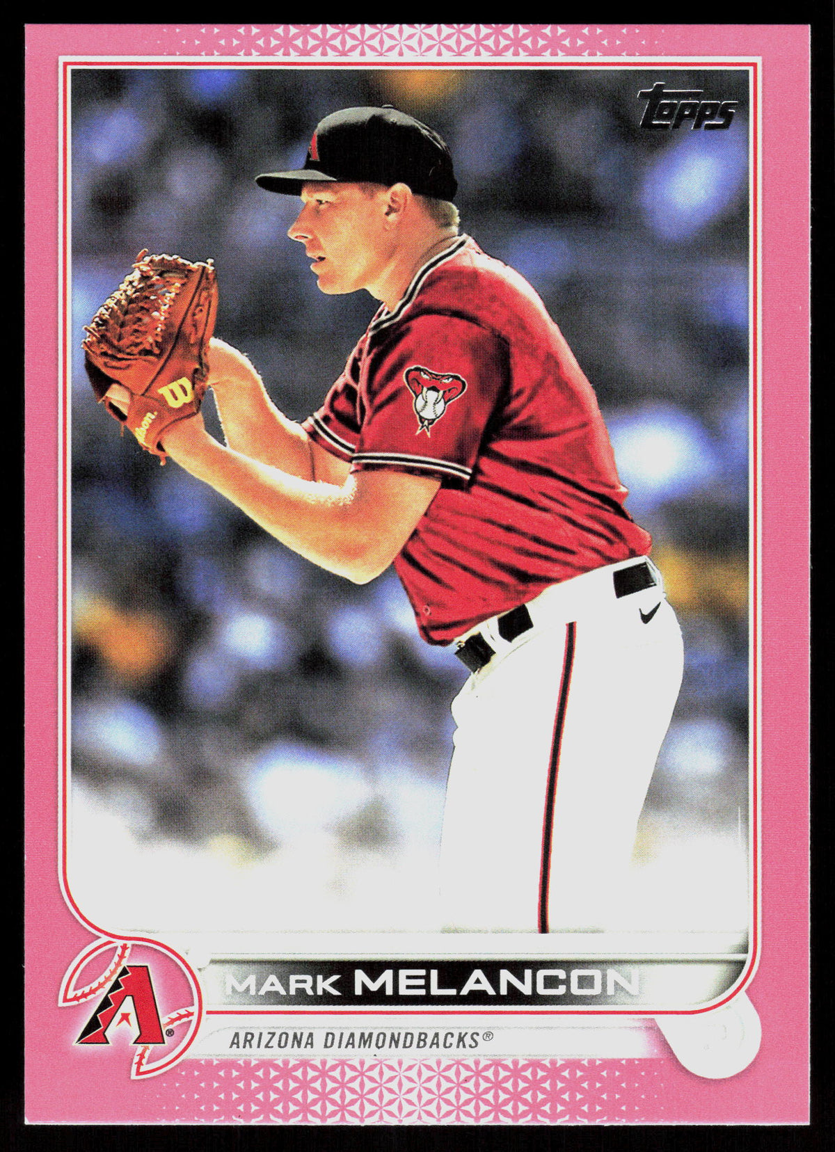 2022 Topps #592 Mark Melancon Mother's Day Hot Pink #/50