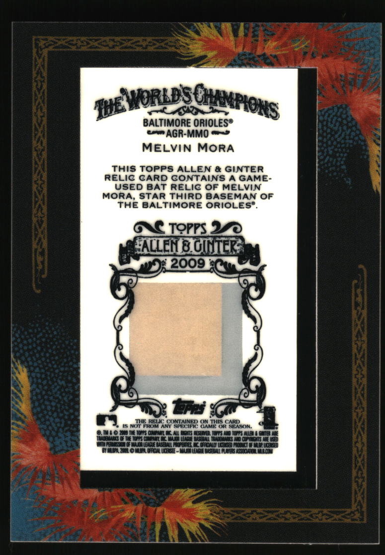 2009 Topps Allen & Ginter #AGR-MMO Melvin Mora Relics