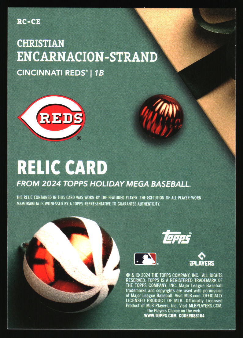 2024 Topps Holiday #RC-CE Christian Encarnacion-Strand Relics