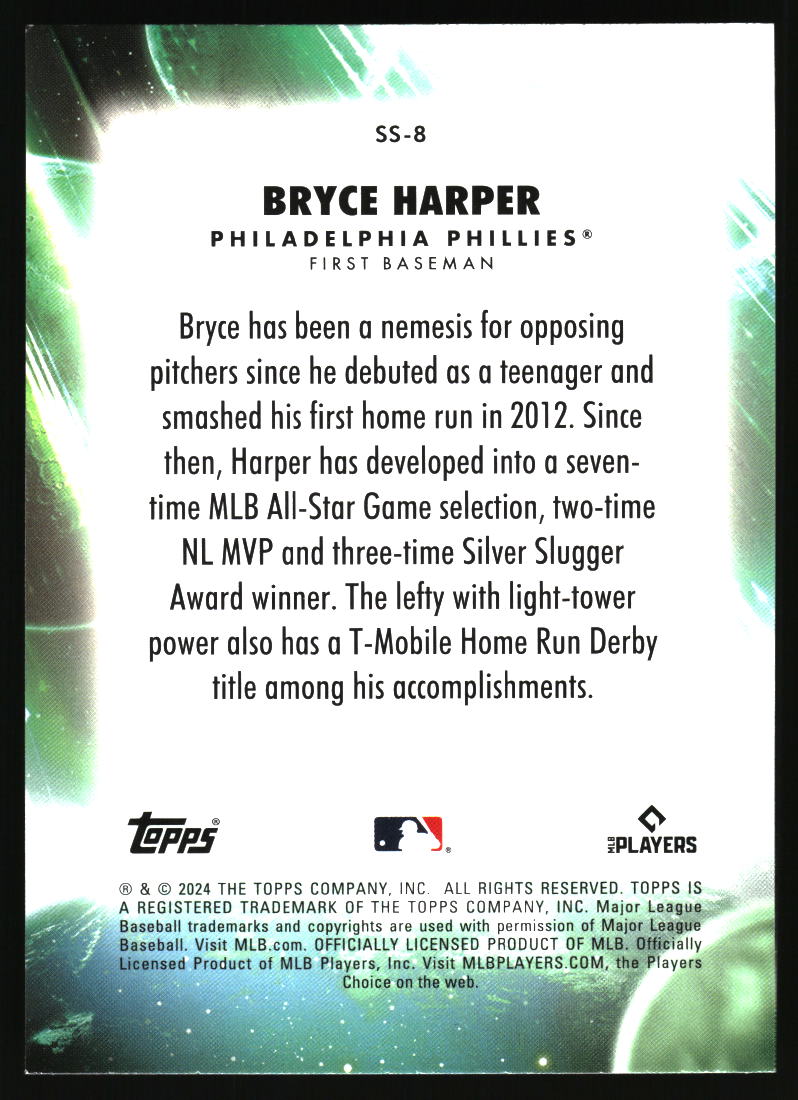 2024 Topps Chrome Update #SSC-8 Bryce Harper Stratospheric Stars