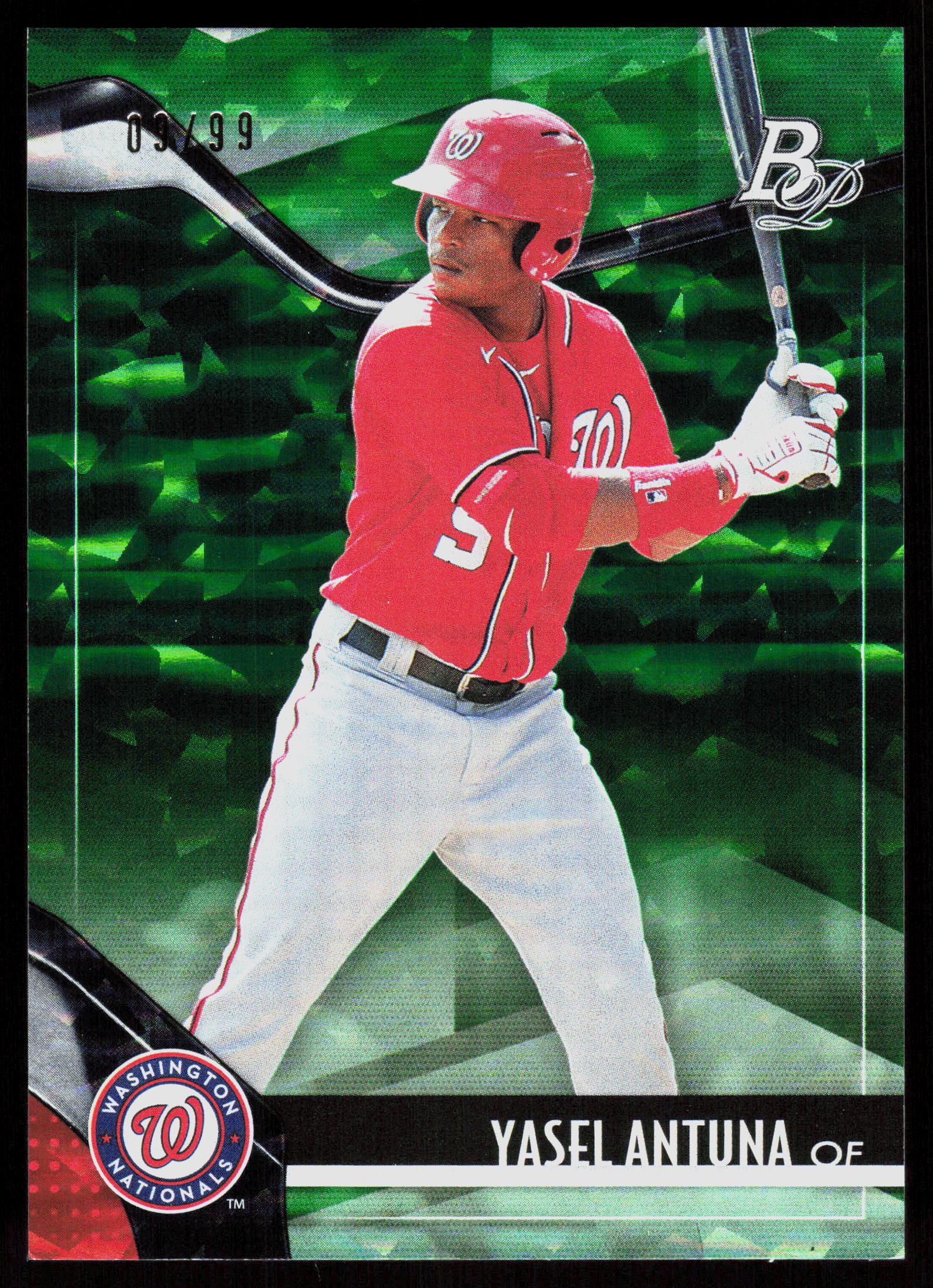 2021 Bowman Platinum #TOP-47 Yasel Antuna Top Prospects Green Icy Foil #/99