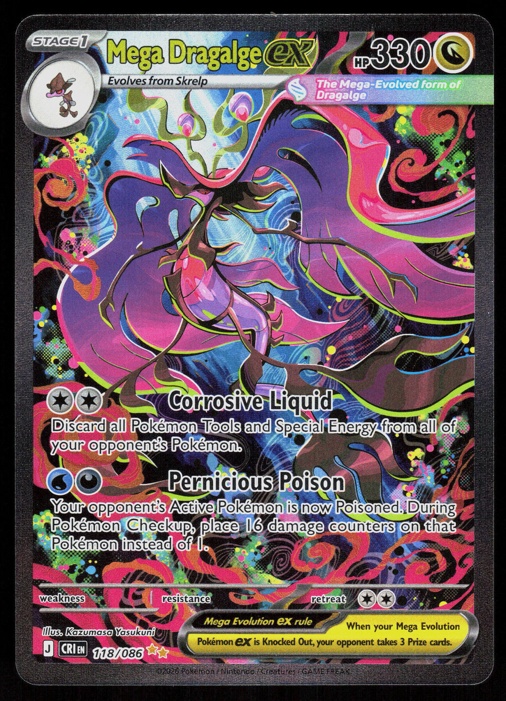 ME04: Chaos Rising #118/086 Mega Dragalge ex