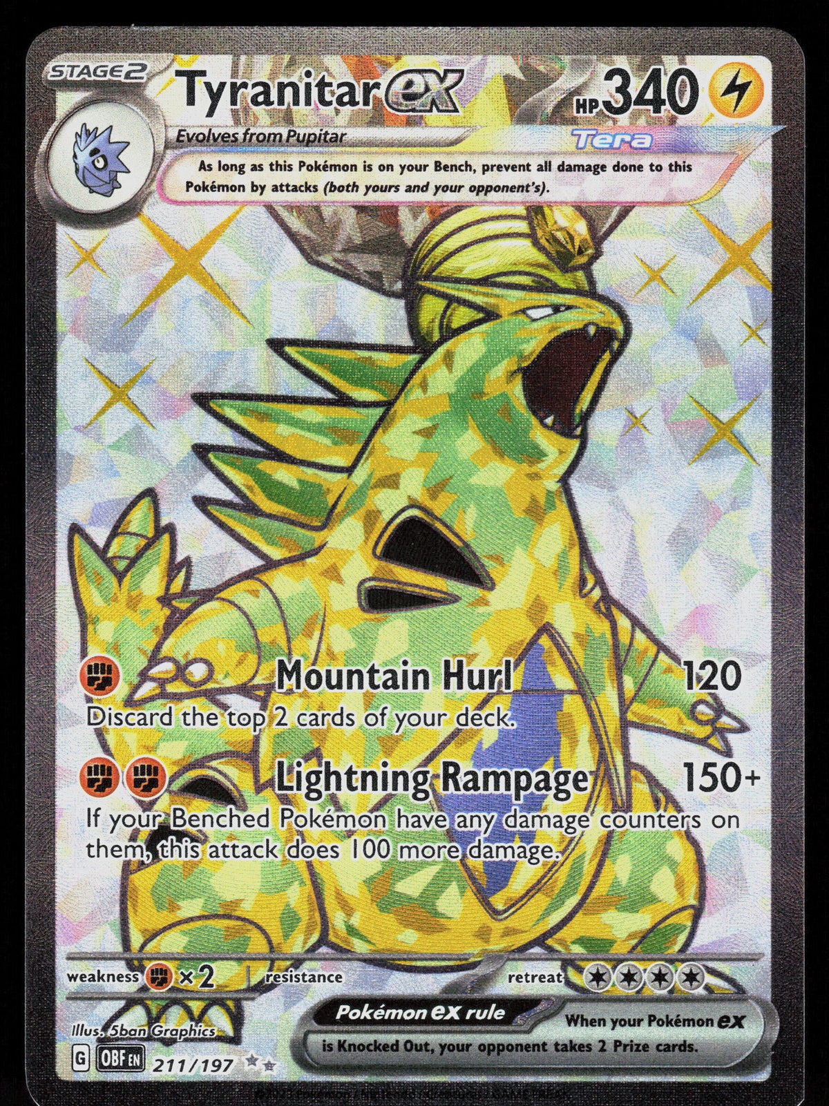 SV03: Obsidian Flames #211/197 Tyranitar ex