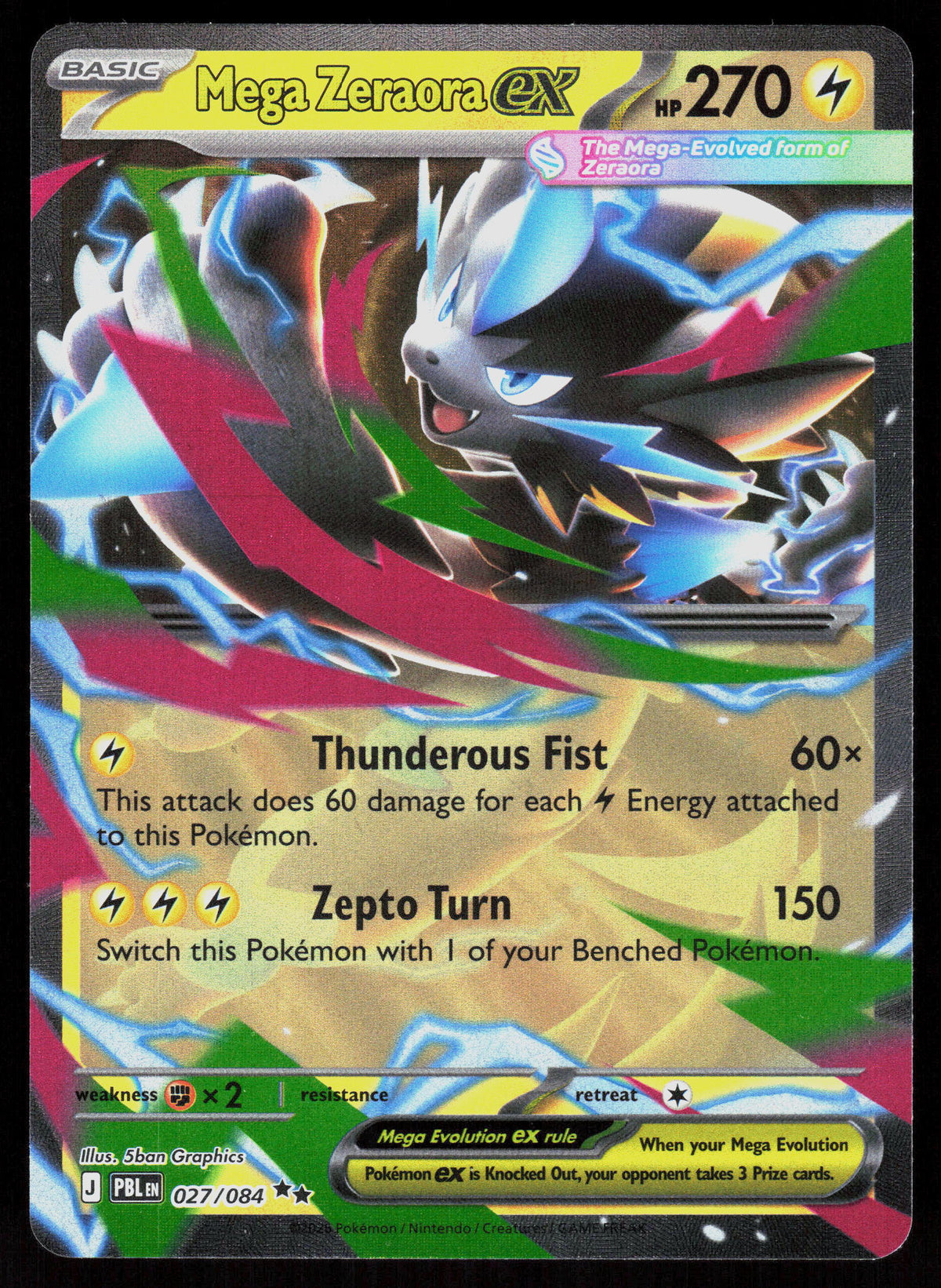 ME05: Pitch Black #027/084 Mega Zeraora ex
